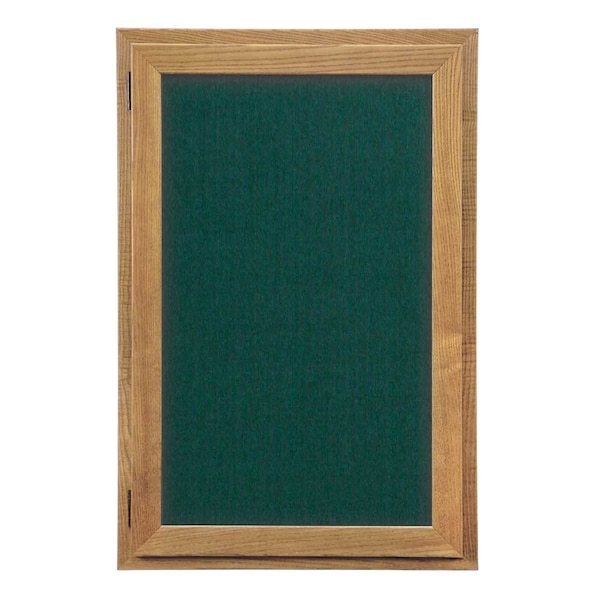 Outdoor Enclosed Combo Board, 42"x32", Satin Frame/Grey & Surf